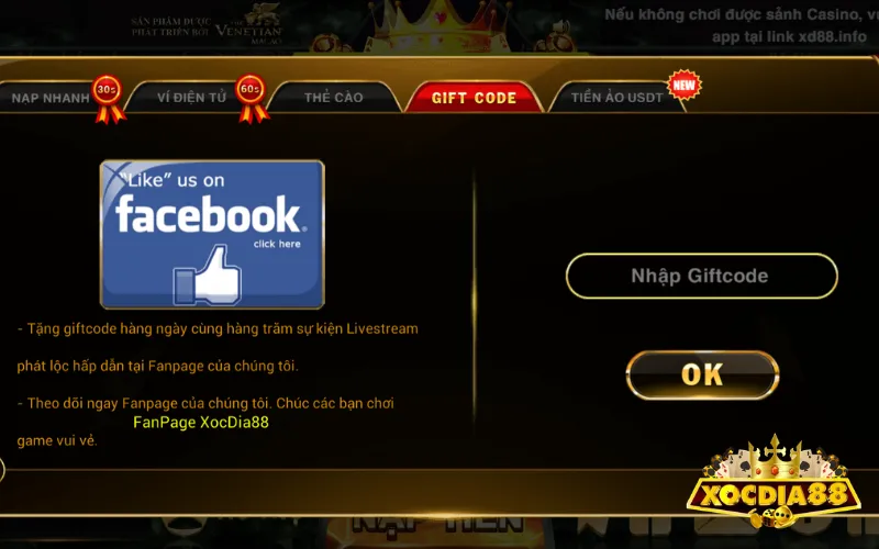 Hướng dẫn tham gia nhận khuyến mãi tại XOCDIA88